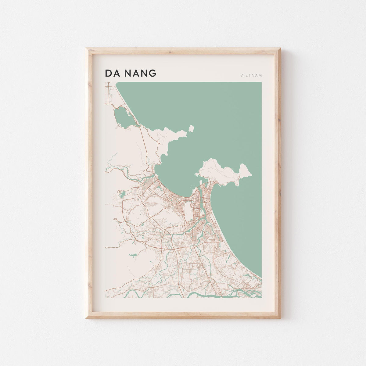 da nang, vietnam map poster - image 1