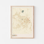 abuja, nigeria map poster - image 1
