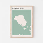 bocas del toro, panama map poster - image 1