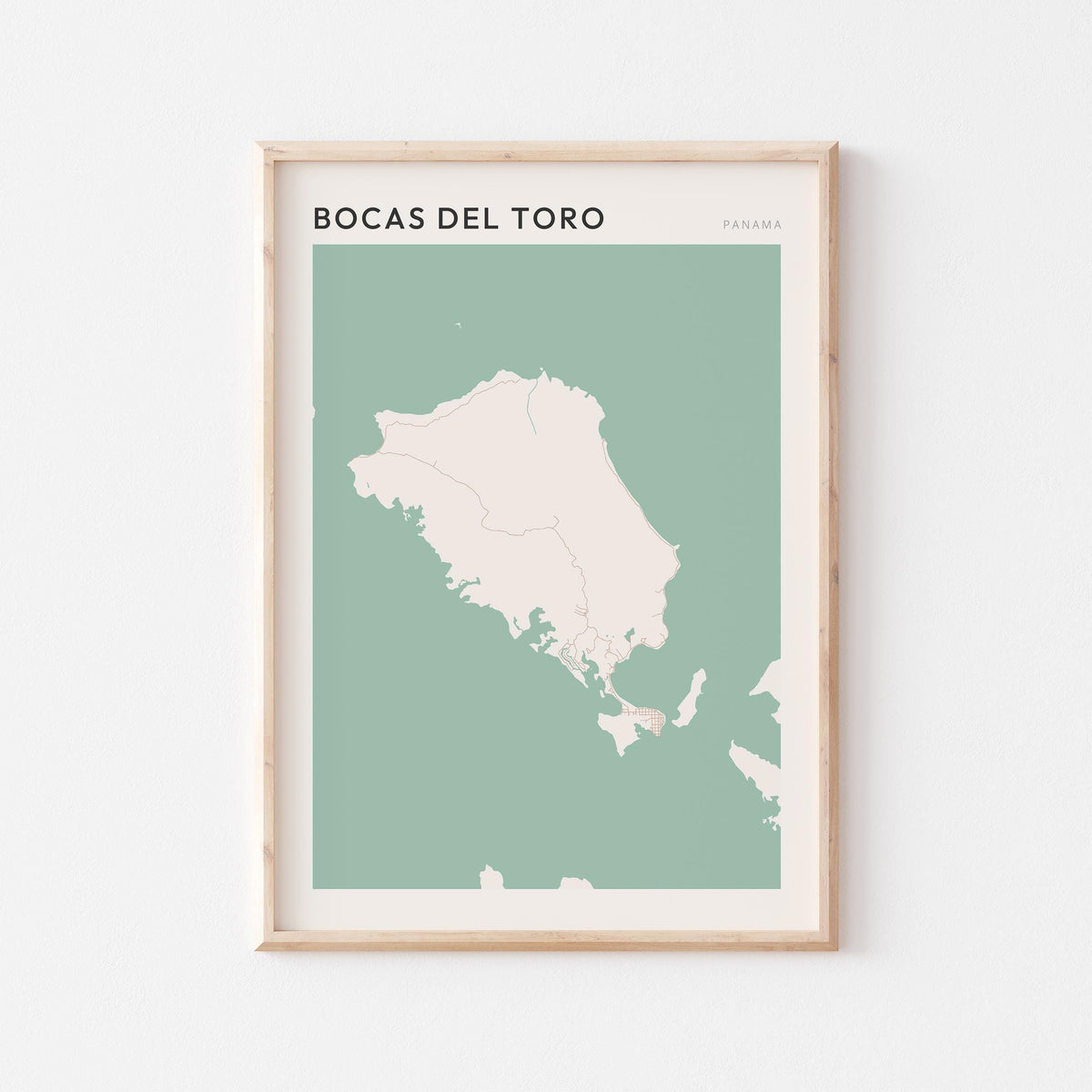 bocas del toro, panama map poster - image 1