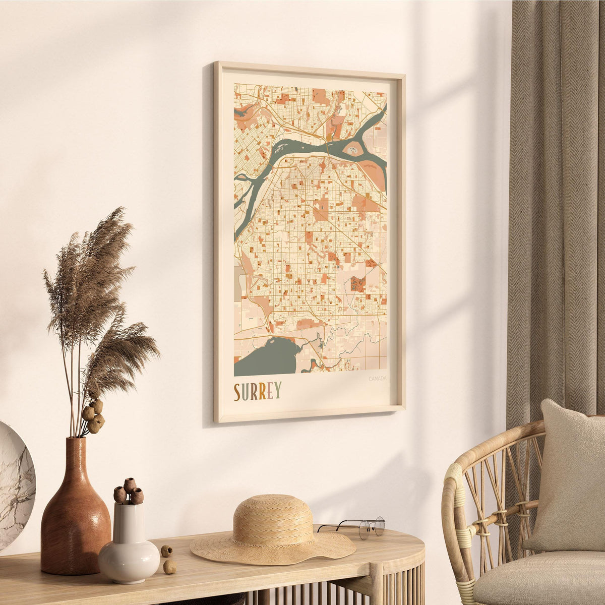 surrey, british columbia map poster - image 2
