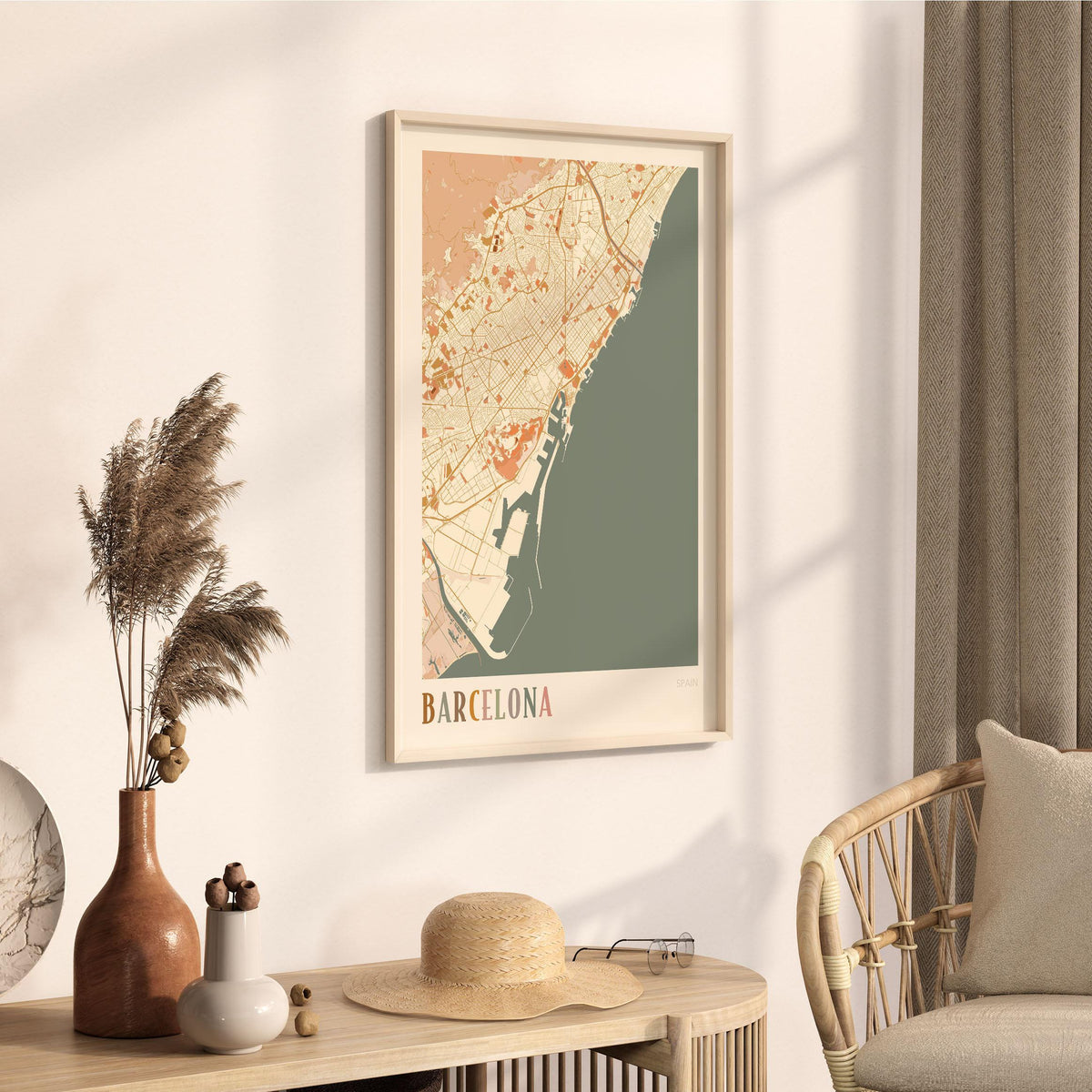barcelona spain map poster - image 2