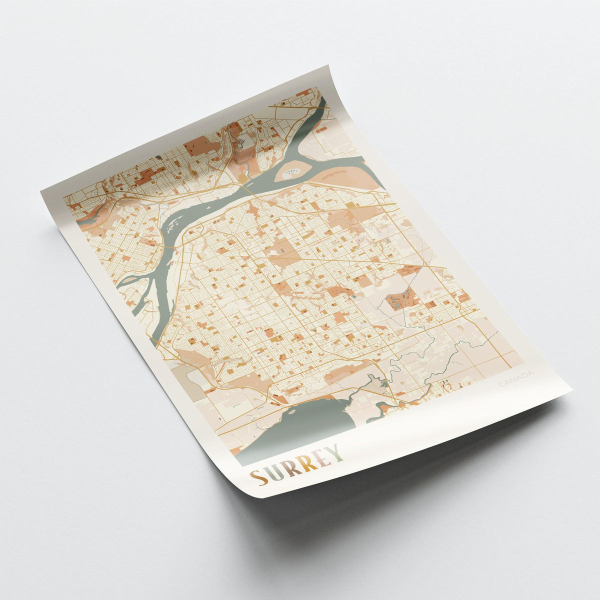 surrey, british columbia map poster - image 3