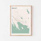 iqaluit, nunavut map poster - image 1