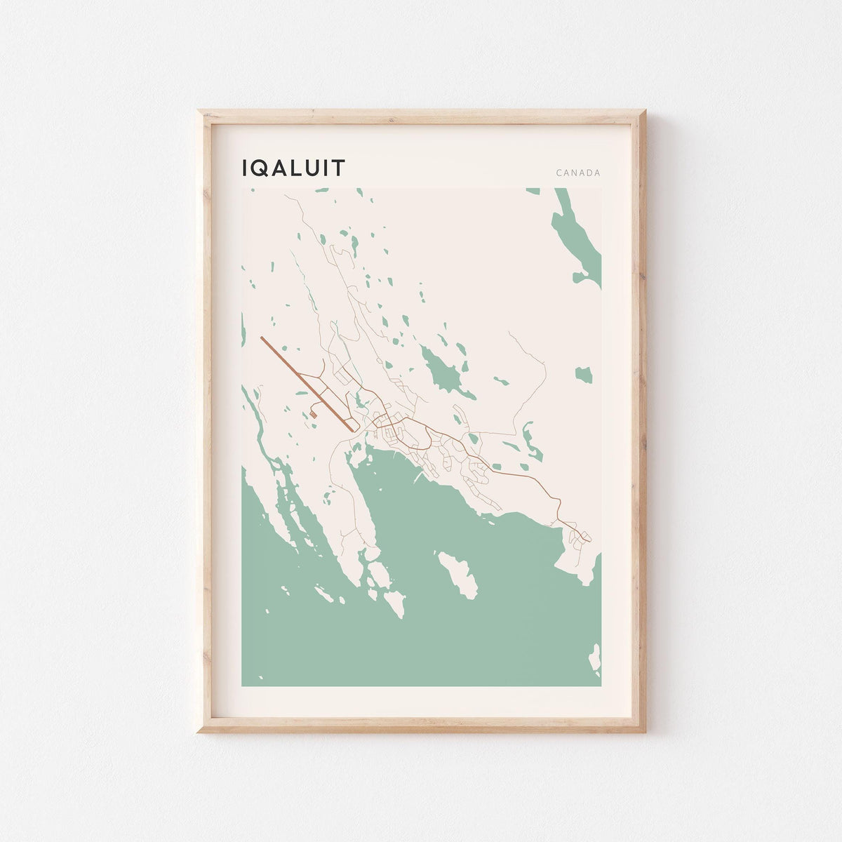 iqaluit, nunavut map poster - image 1