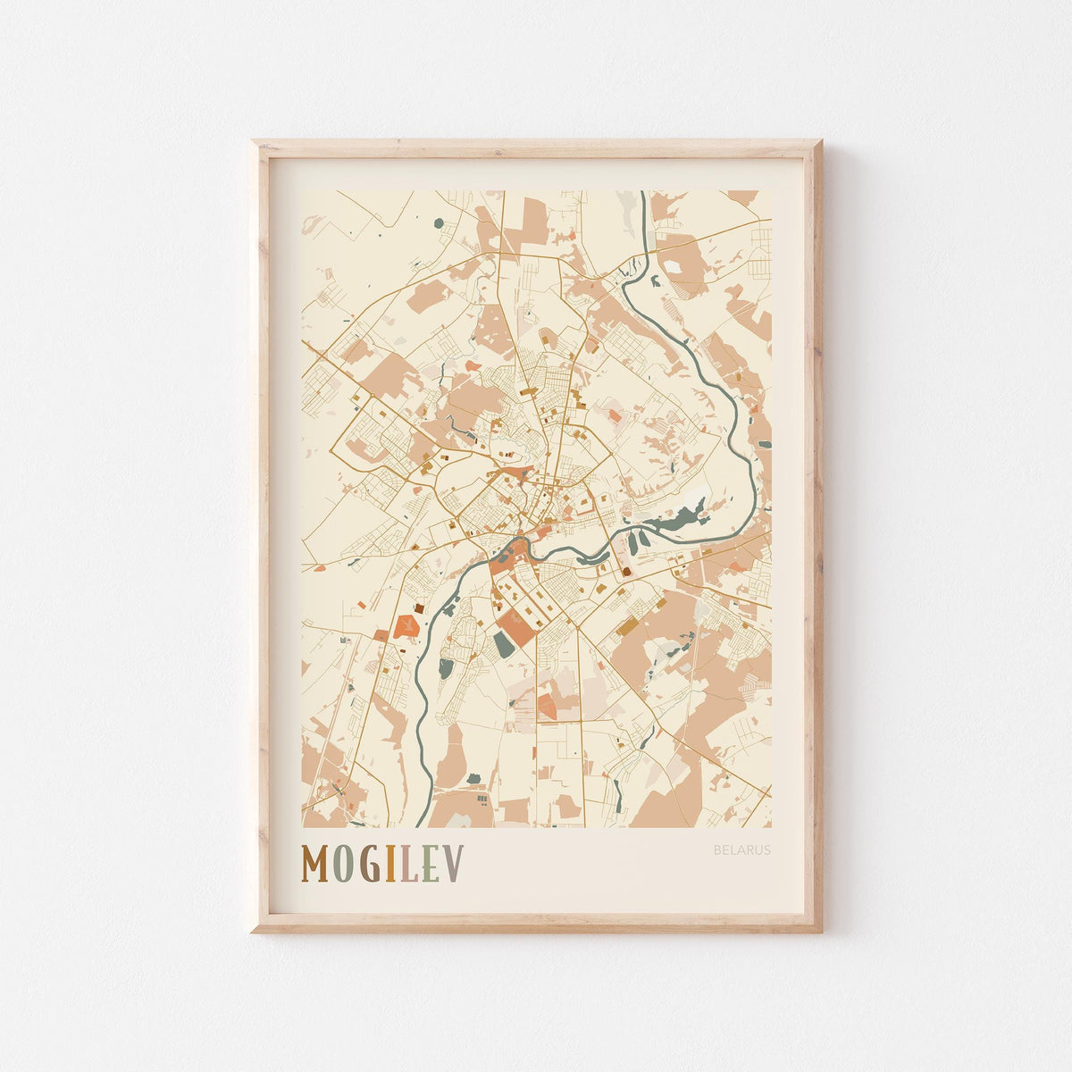 mogilev belarus map poster - image 1