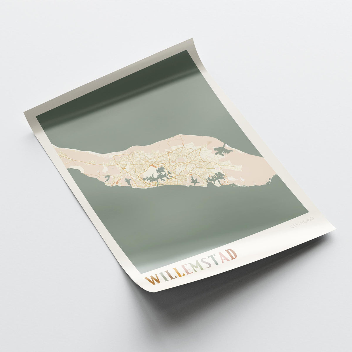 willemstad, curacao map poster - image 4