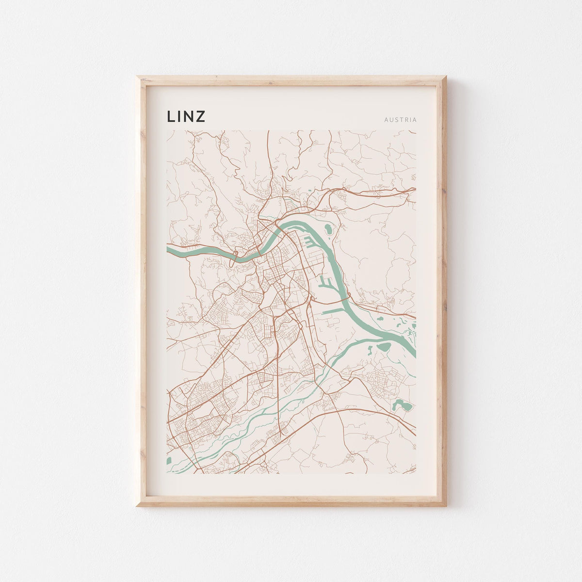 linz austria map poster - image 1