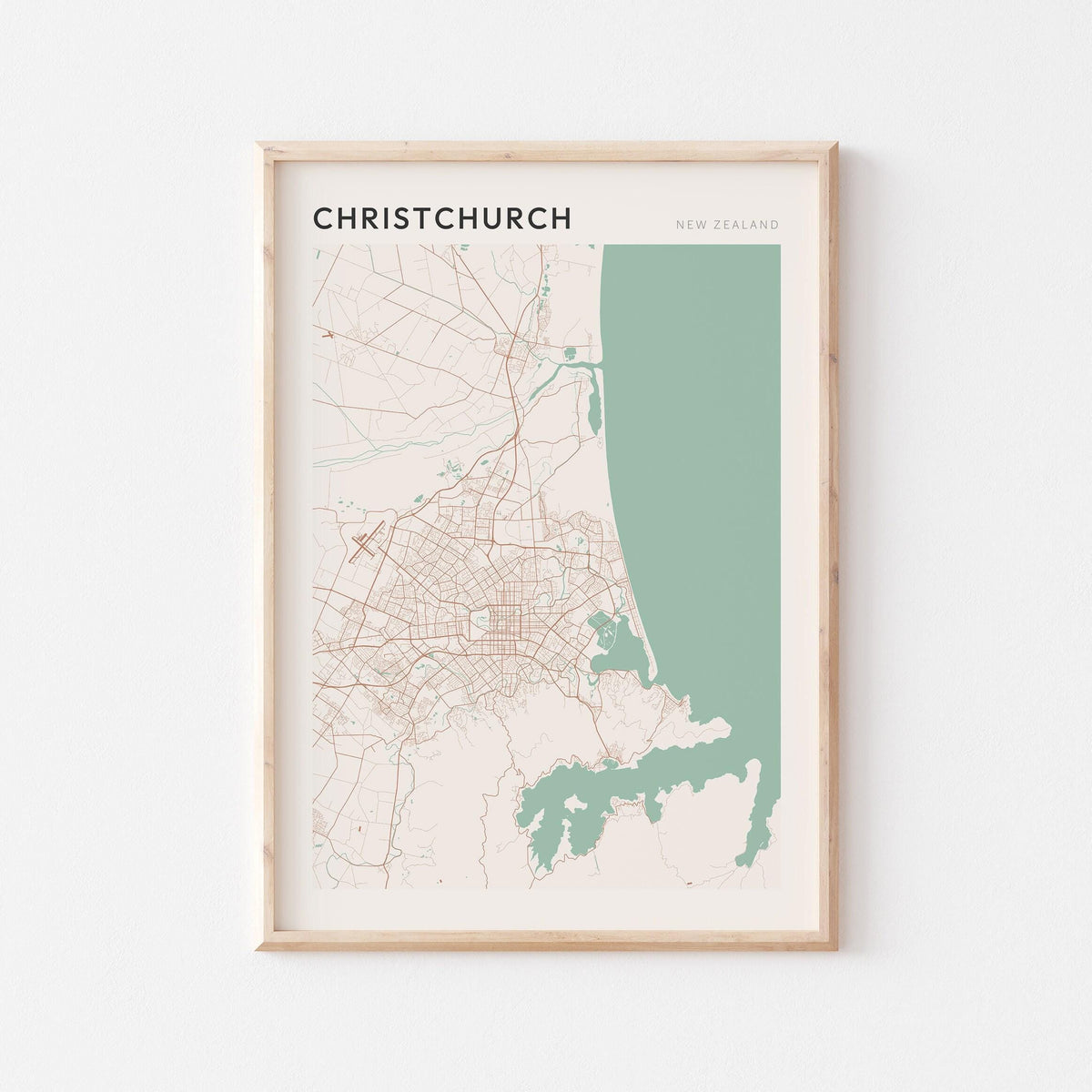 christchurch, new zealand map poster - image 1