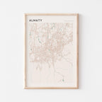 almaty, kazakhstan map poster - image 1
