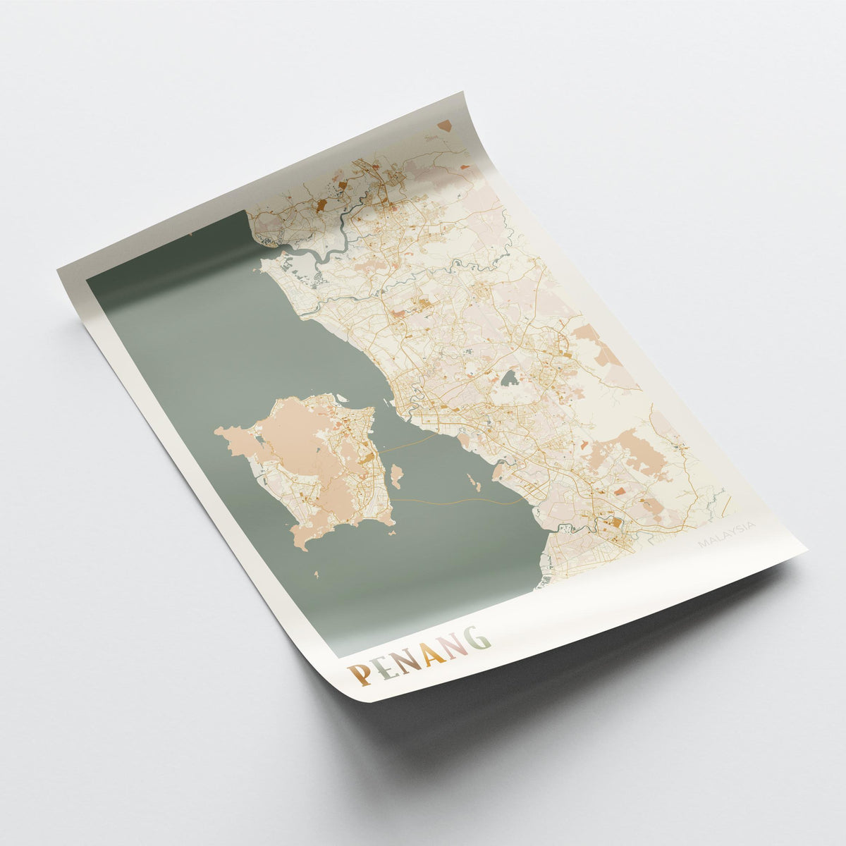 penang, malaysia map poster - image 4