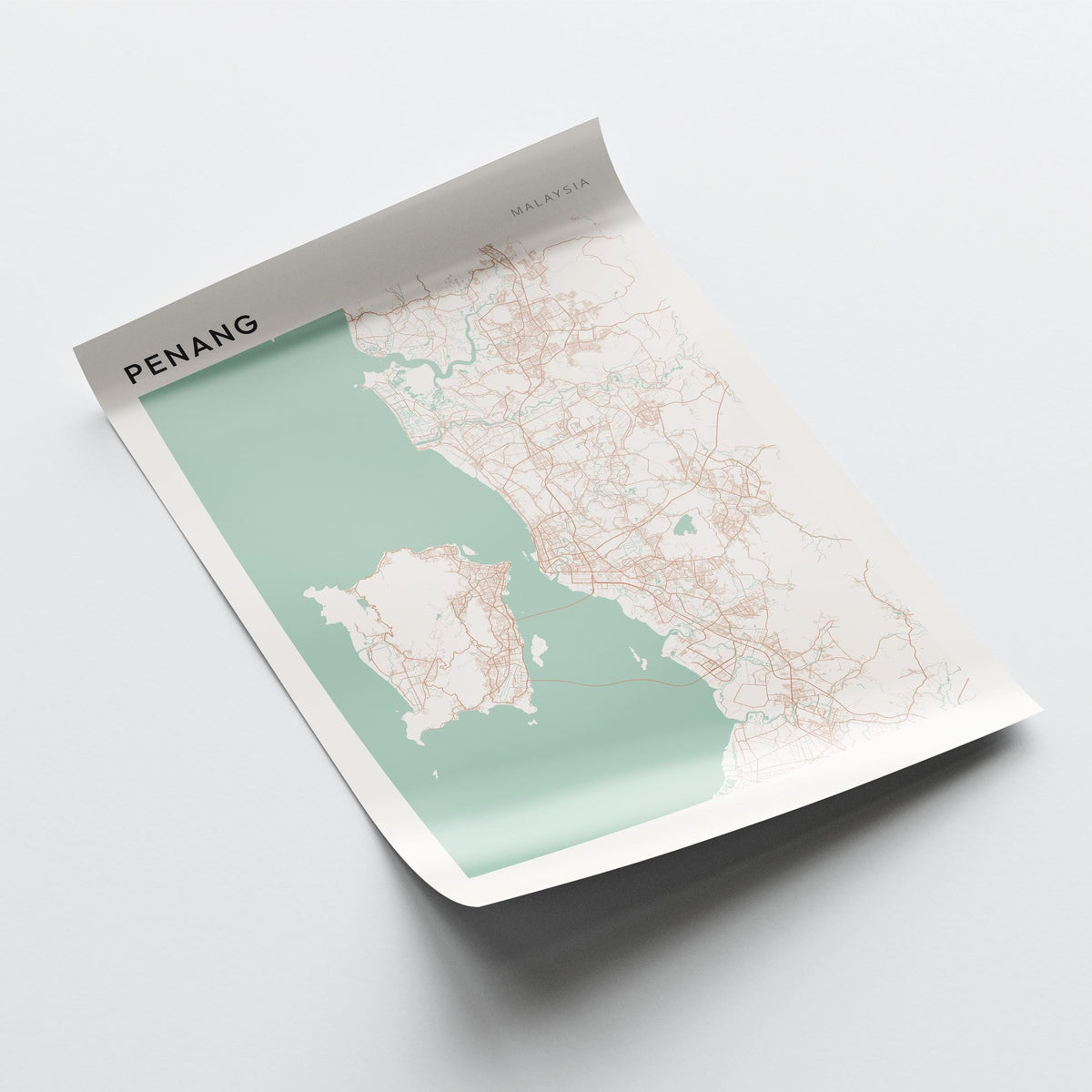 penang, malaysia map poster - image 4