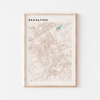 rawalpindi, pakistan map poster - image 1