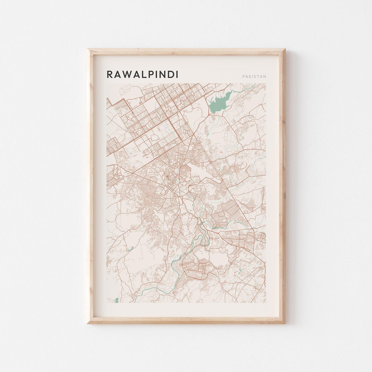 rawalpindi, pakistan map poster - image 1