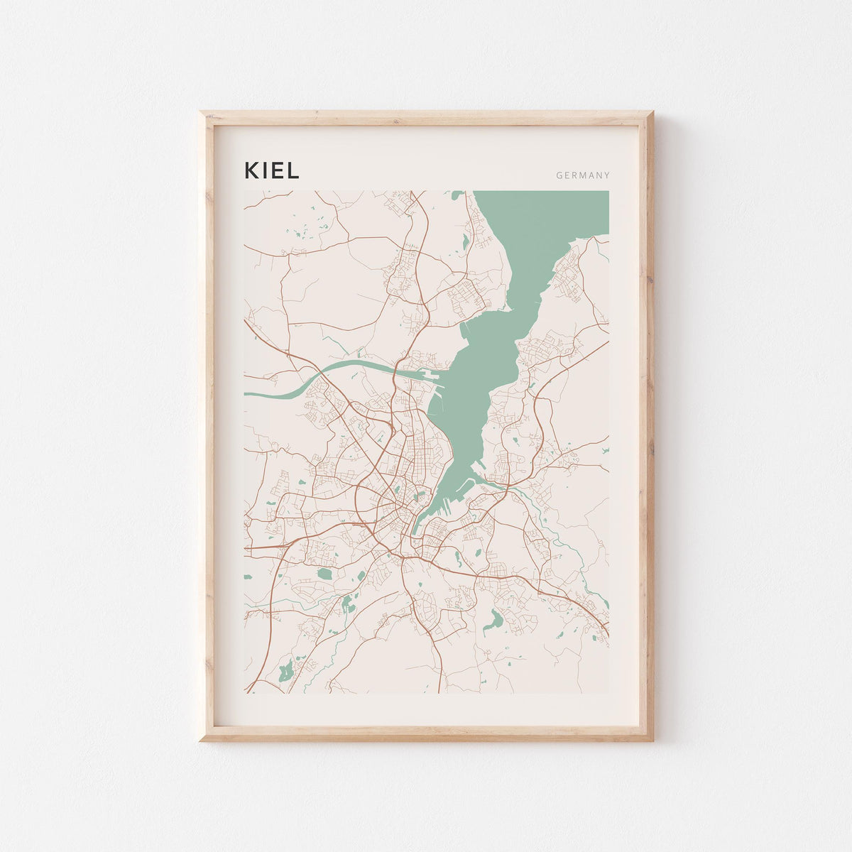 kiel germany map poster - image 1