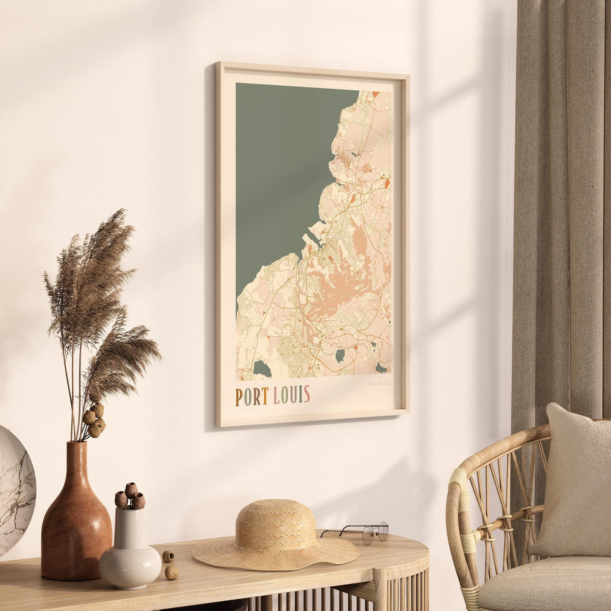 port louis, mauritius map poster - image 2