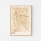 rome italy map poster - image 1
