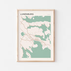 lunenburg, nova scotia map poster - image 1