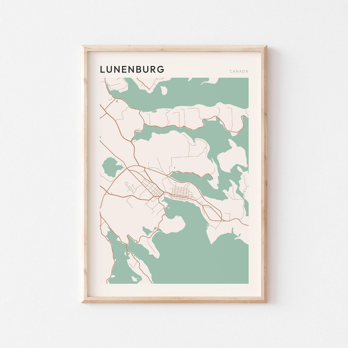 lunenburg, nova scotia map poster - image 1