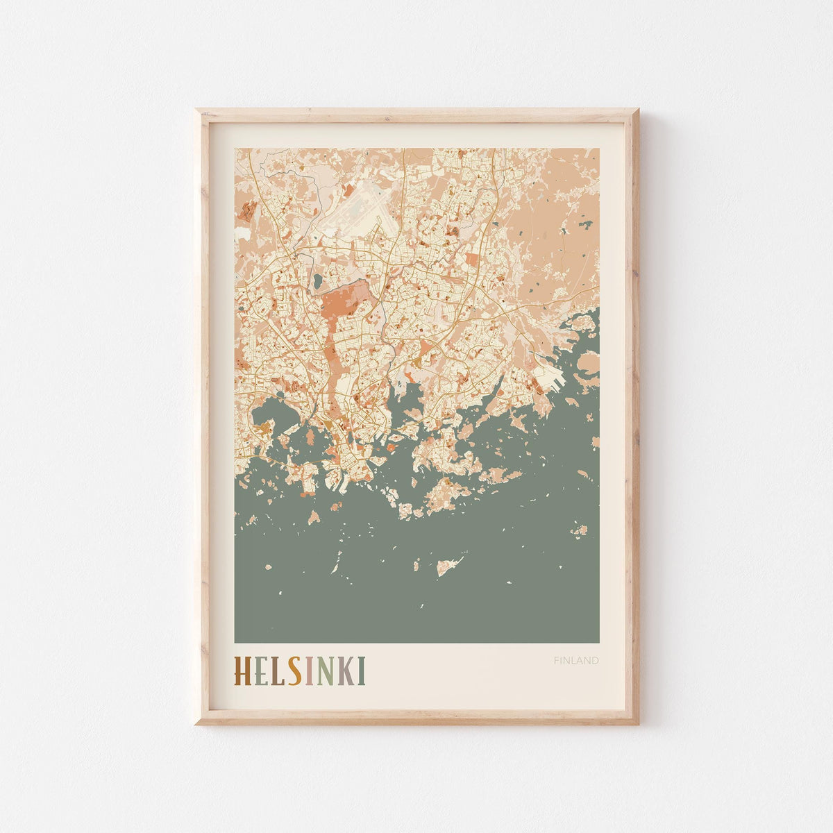 helsinki finland map poster - image 1