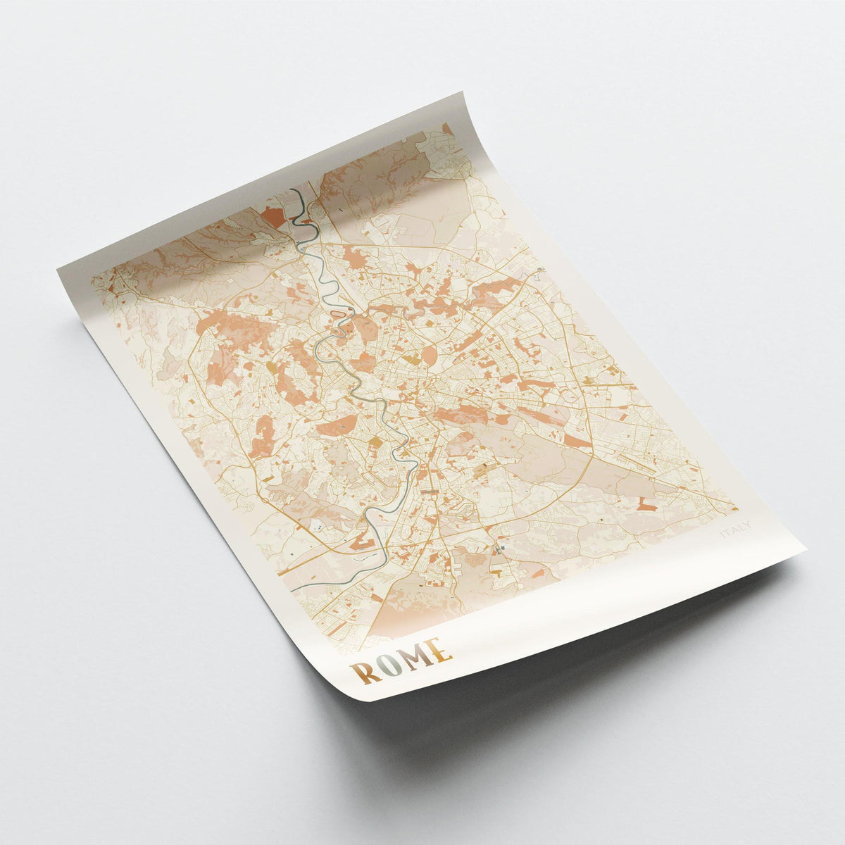rome italy map poster - image 3