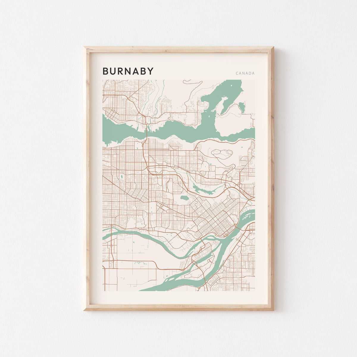 burnaby, british columbia map poster - image 1