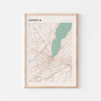 geneva switzerland map poster - image 1