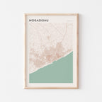 mogadishu, somalia map poster - image 1