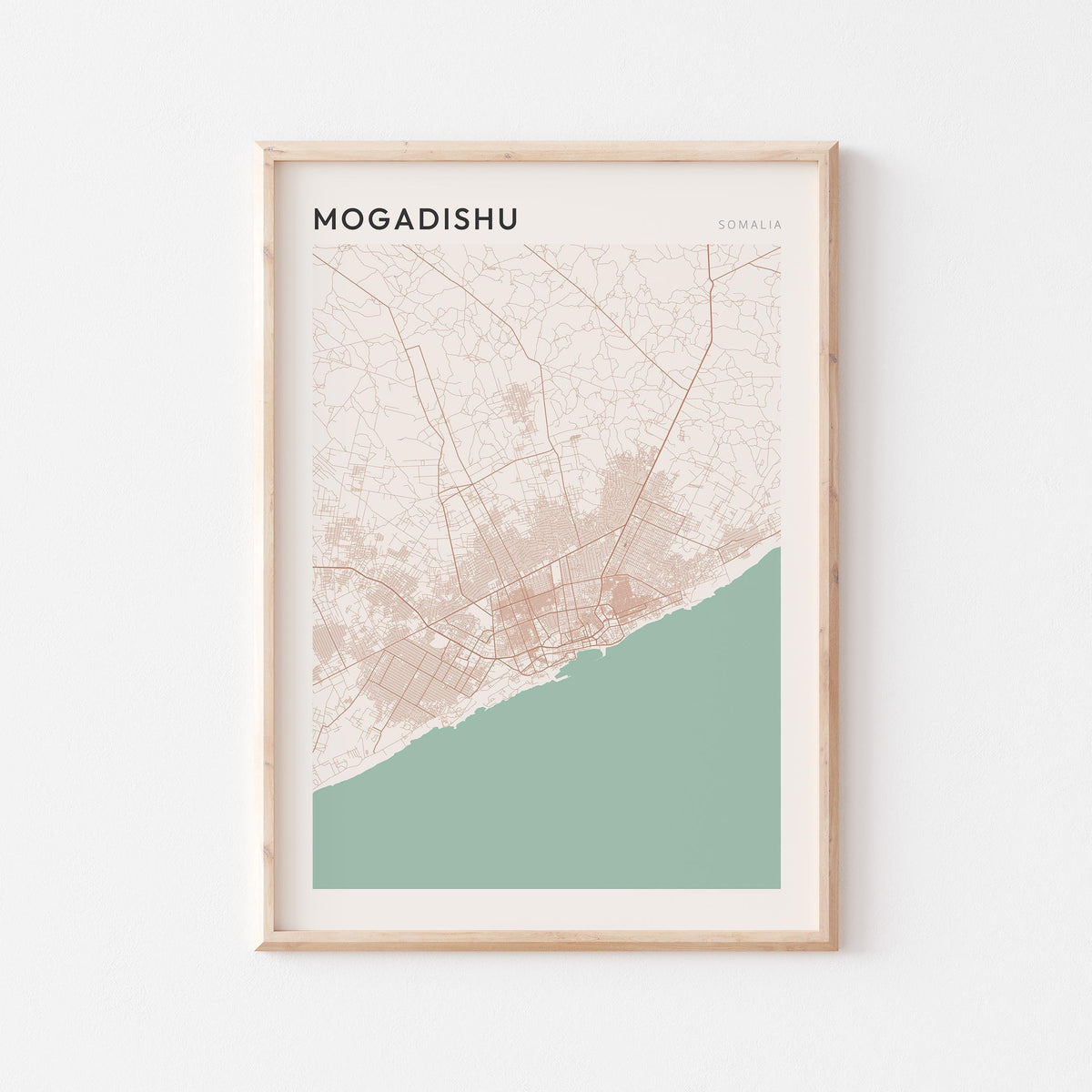mogadishu, somalia map poster - image 1