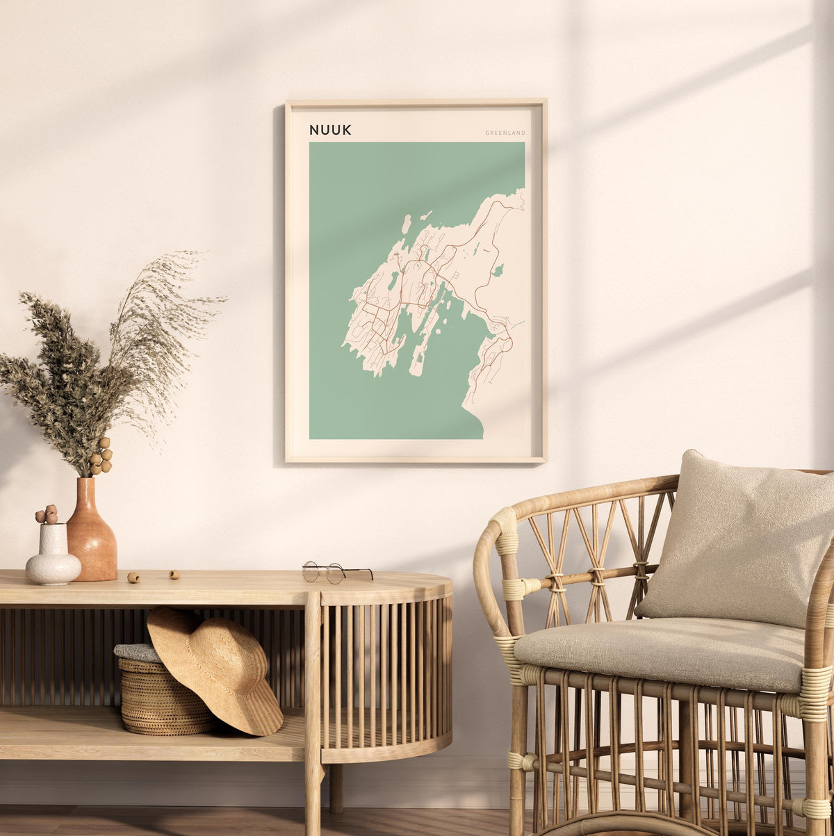 nuuk greenland map poster - image 3