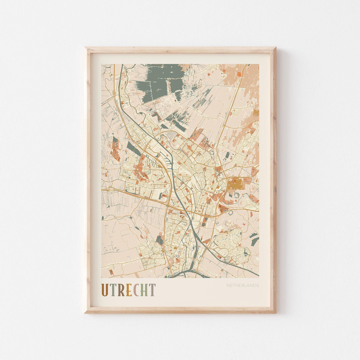 utrecht netherlands map poster - image 1