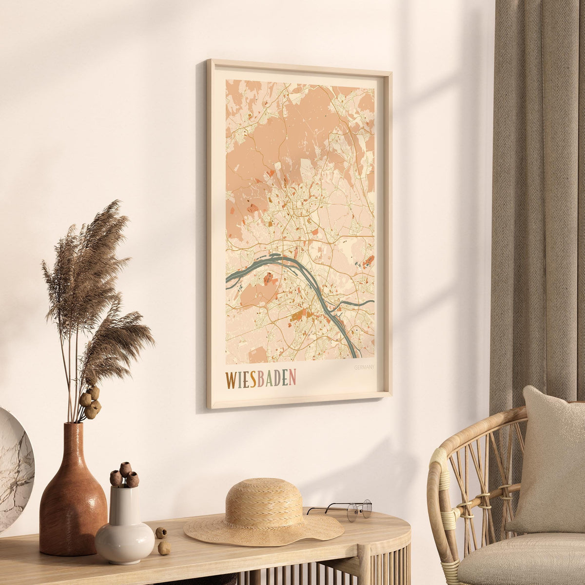 wiesbaden germany map poster - image 2