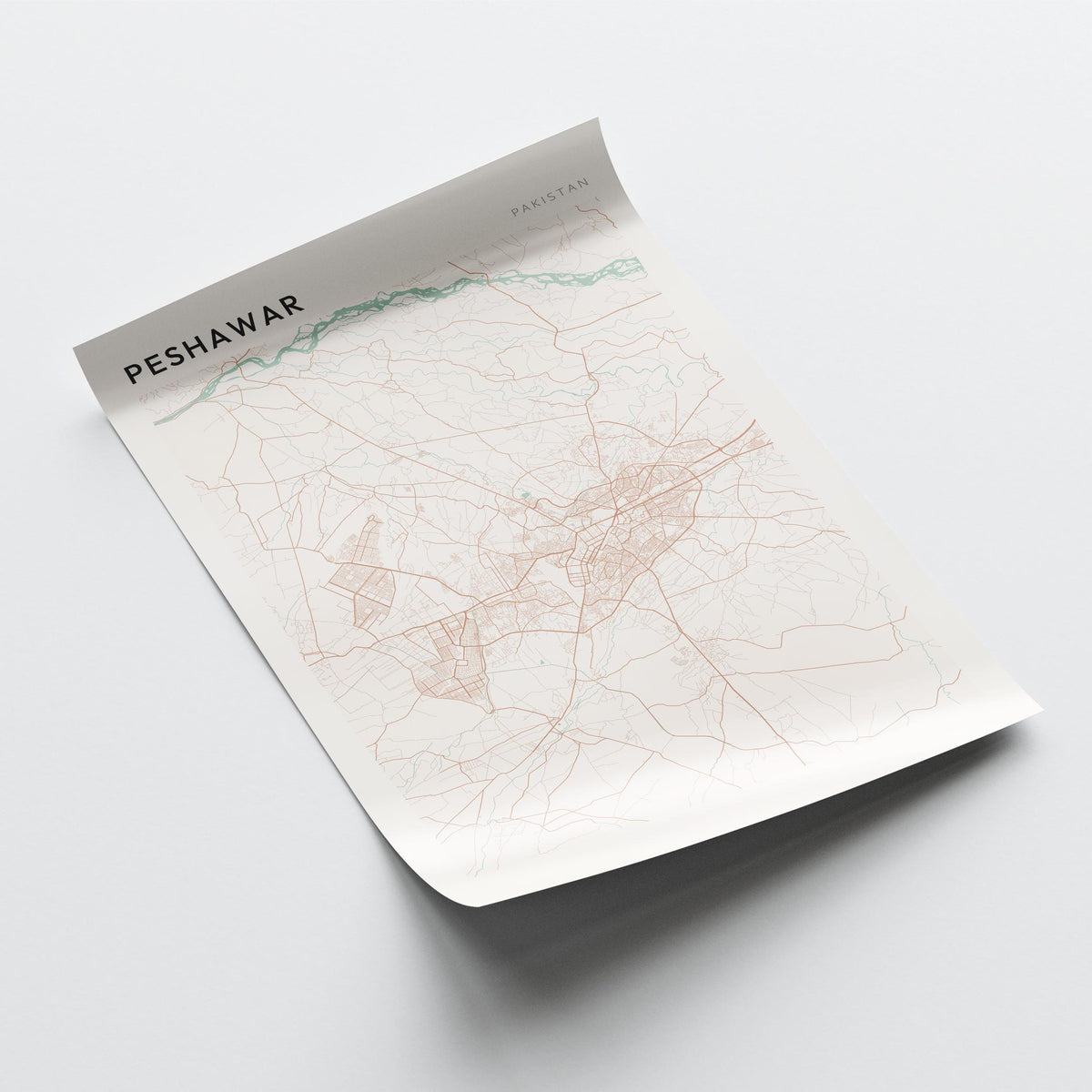 peshawar, pakistan map poster - image 4