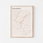san marino san marino map poster - image 1