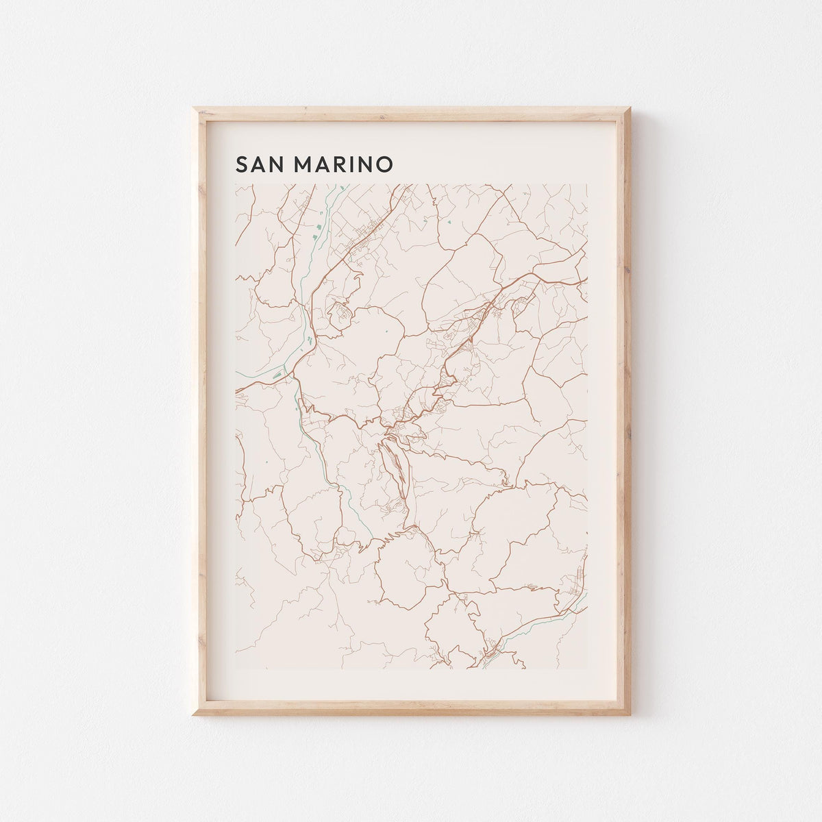 san marino san marino map poster - image 1