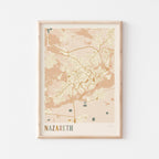nazareth, israel map poster - image 1