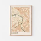 koblenz germany map poster - image 1