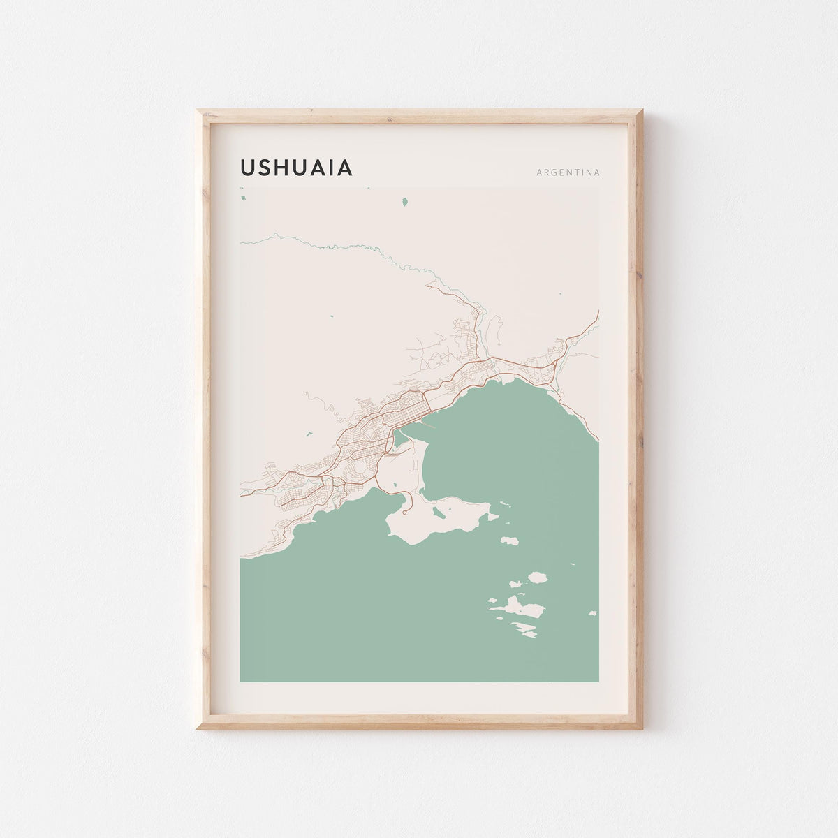 ushuaia, argentina map poster - image 1