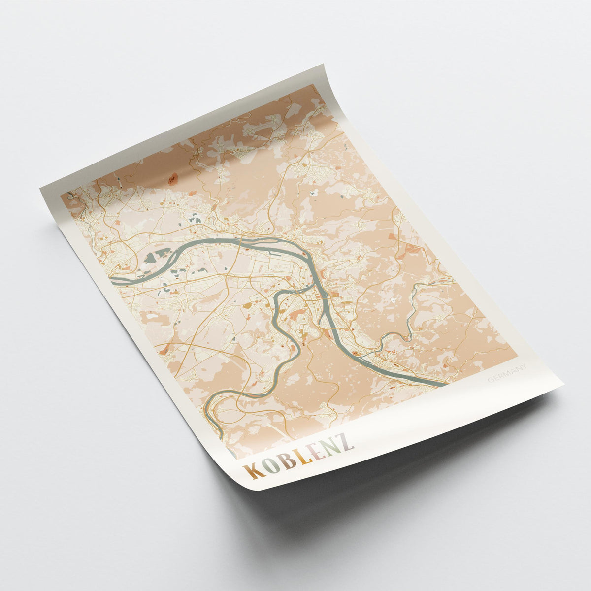 koblenz germany map poster - image 4