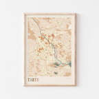 tartu estonia map poster - image 1