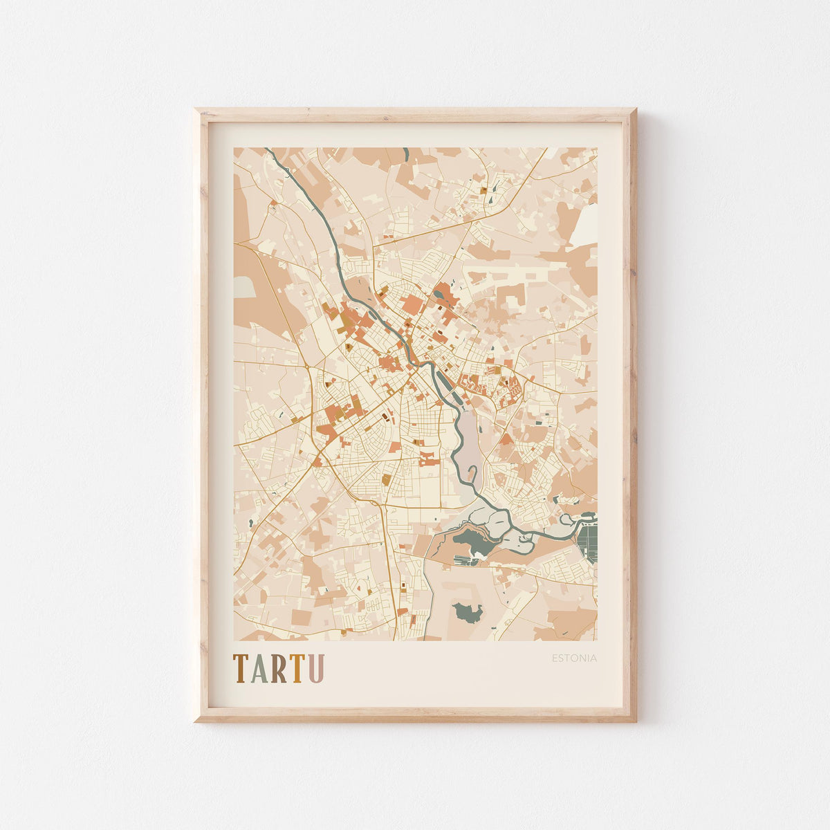 tartu estonia map poster - image 1
