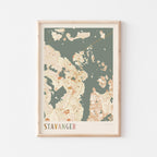 stavanger norway map poster - image 1