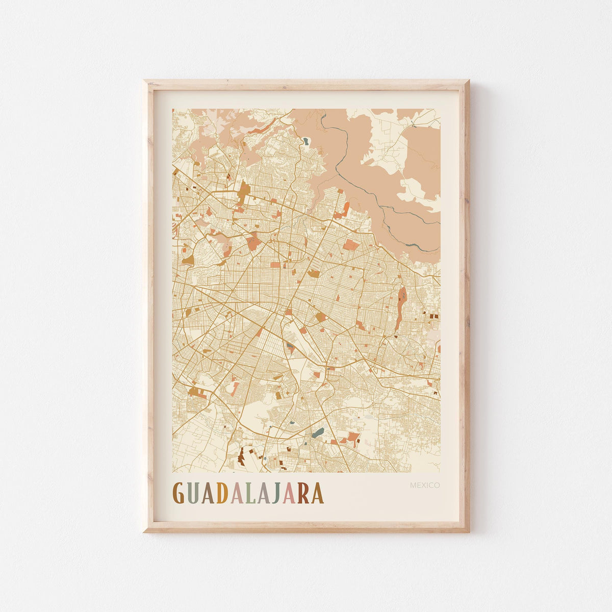 guadalajara, mexico map poster - image 1