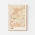 zagreb croatia map poster - image 1
