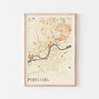 pyongyang, north korea map poster - image 1