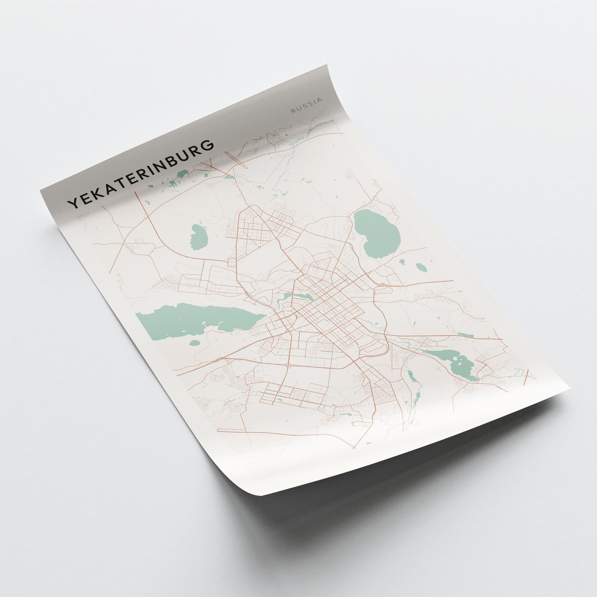yekaterinburg russia map poster - image 4