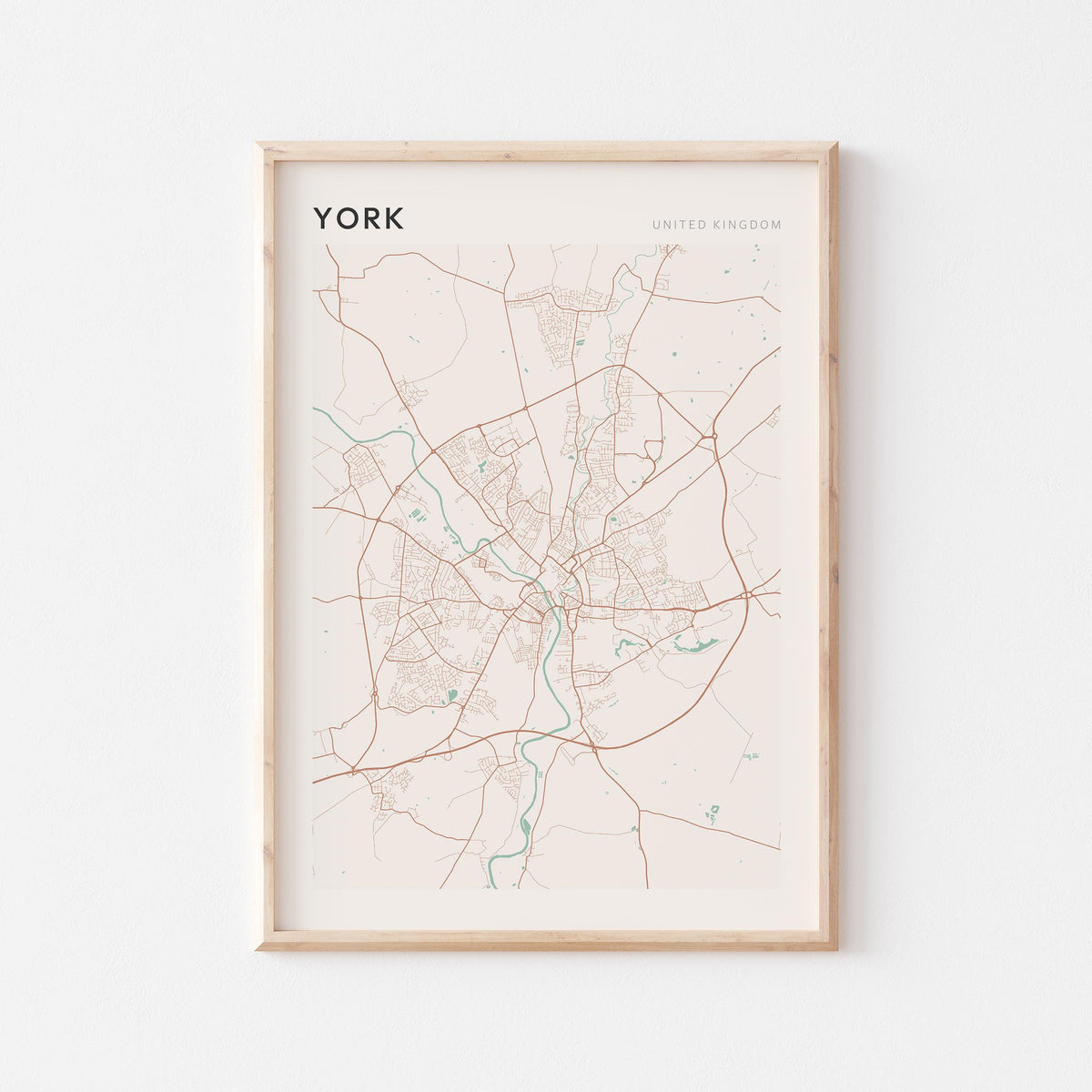 york, united kingdom map poster - image 1