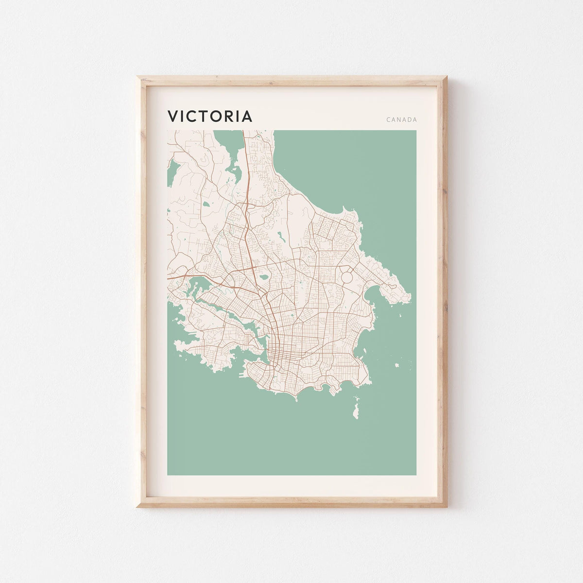 victoria, british columbia map poster - image 1