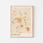 cambridge, united kingdom map poster - image 1