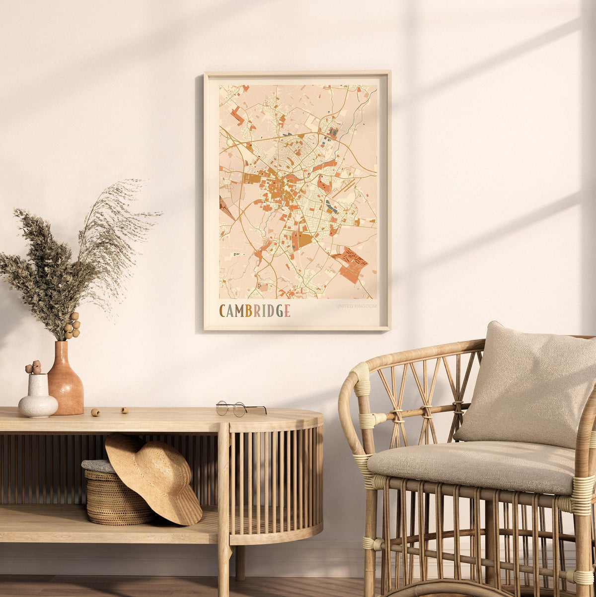 cambridge, united kingdom map poster - image 3